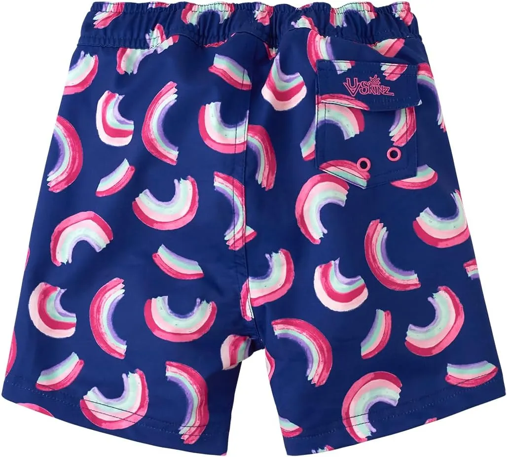 UV SKINZ Girls’ Board Shorts with UPF 50  Sun Protection – Girl’s Lined Board Shorts, Girls’ Swim Shorts