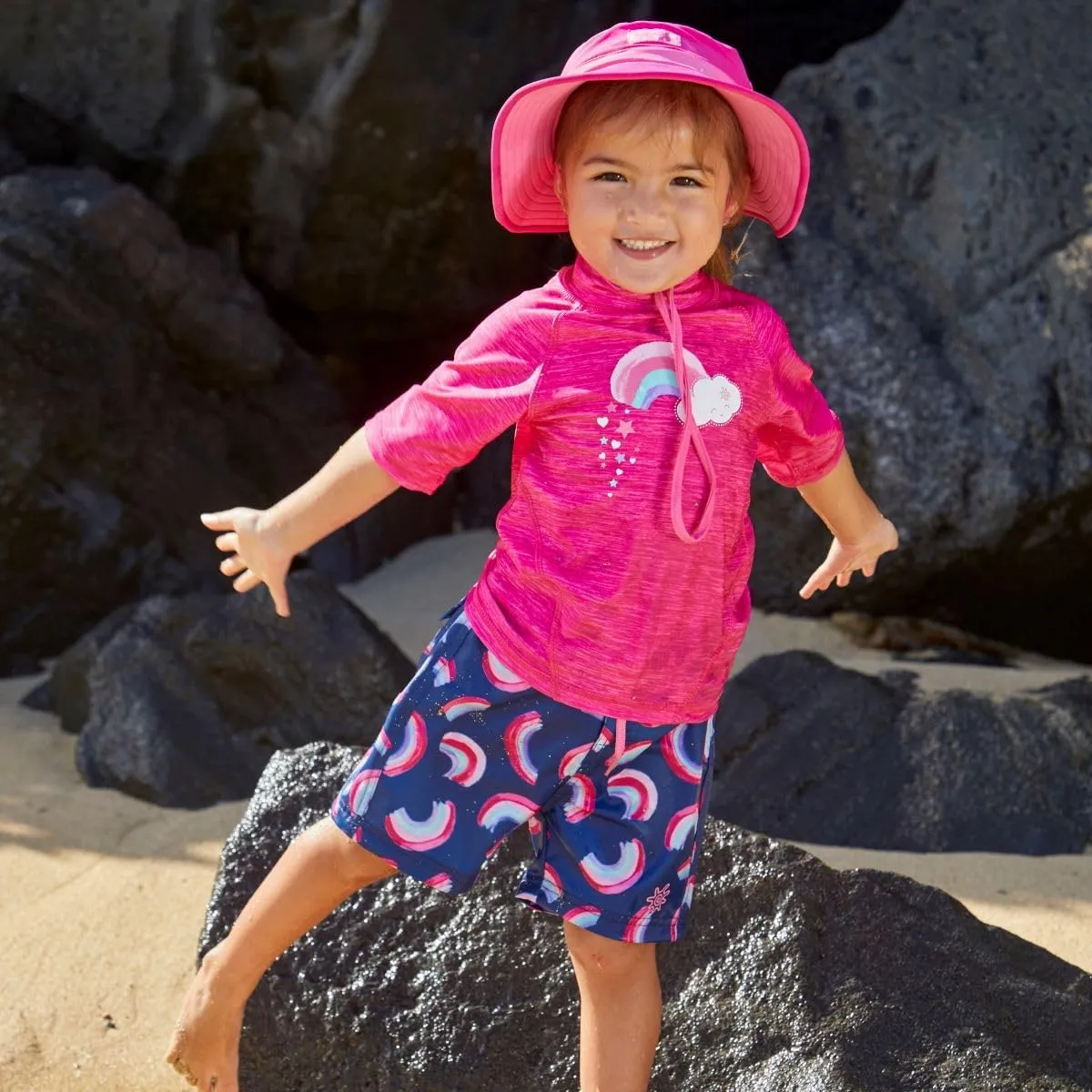 UV SKINZ Girls’ Board Shorts with UPF 50  Sun Protection – Girl’s Lined Board Shorts, Girls’ Swim Shorts