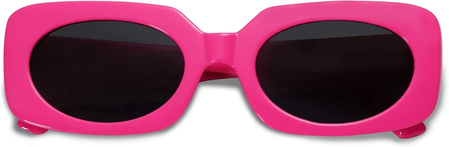 VANLINKER Rectangle Sunglasses for Women Retro Trendy Fashion Glasses Oval Lenses Narrow Thin Square Frame UV400 VL9624