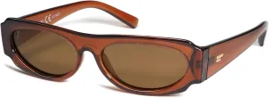 VANLINKER Trendy Retro 90s Sunglasses Womens Mens Vintage Oval Frame Polarized Small Shades VL9782