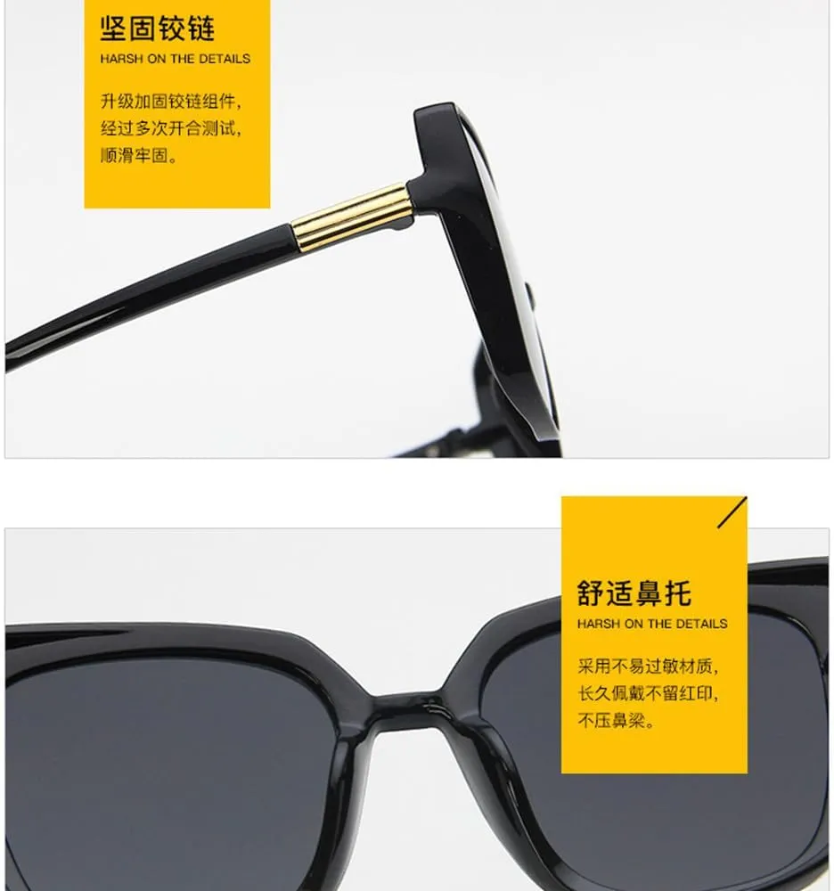 Vintage Cat Eye Big Sunglasses Women Frame Sun Glasses Men Female Quality Retro Shades Fashion UV400