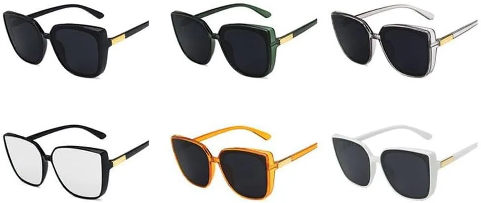 Vintage Cat Eye Big Sunglasses Women Frame Sun Glasses Men Female Quality Retro Shades Fashion UV400
