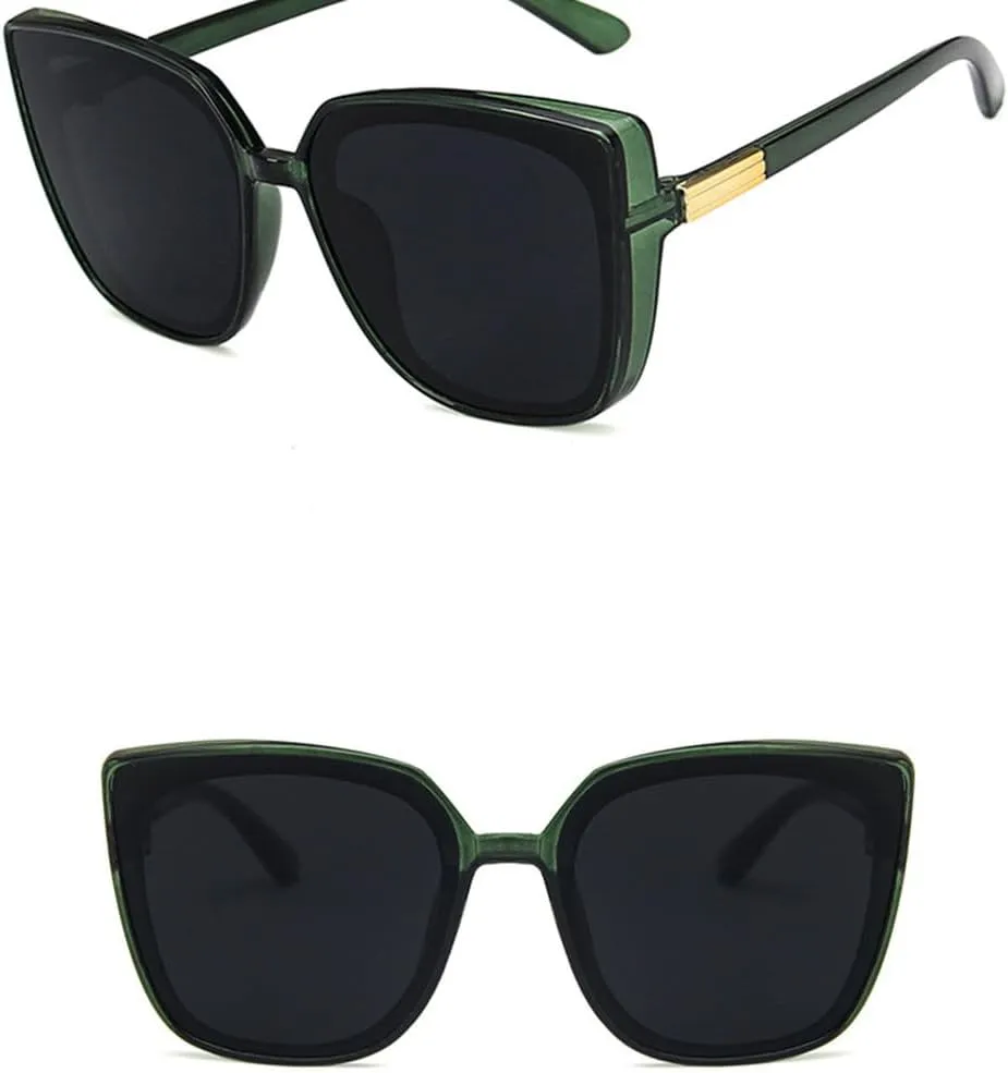 Vintage Cat Eye Big Sunglasses Women Frame Sun Glasses Men Female Quality Retro Shades Fashion UV400