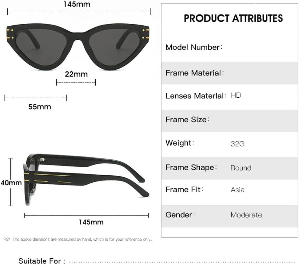 Vintage Cat Eye Sunglasses Women Men Fashion Goggle Sun Glasses Female Trends Shades Outside Eyewear UV400
