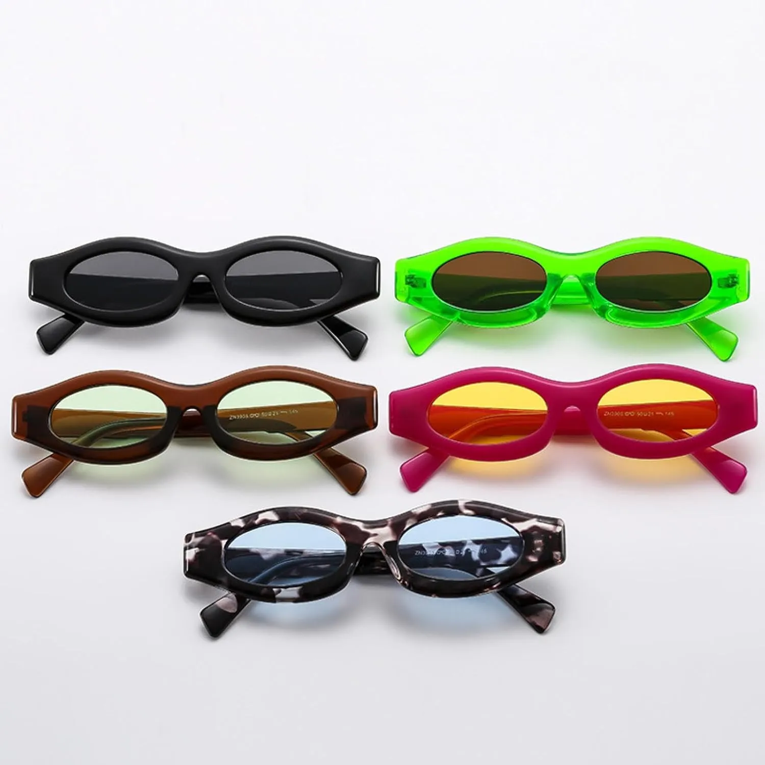 Vintage Punk Small Oval Sunglasses Men Women Trend Fashion Be All Match Driveing Sun Glasses Uv400