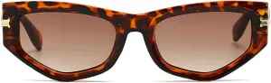 willochra Retro Cat Eye Sunglasses Women Vintage Polygonal Sunglasses Ladies Trendy Blue black Fashion Sun Glasses