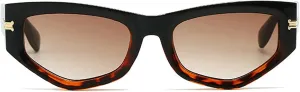 willochra Retro Cat Eye Sunglasses Women Vintage Polygonal Sunglasses Ladies Trendy Blue black Fashion Sun Glasses