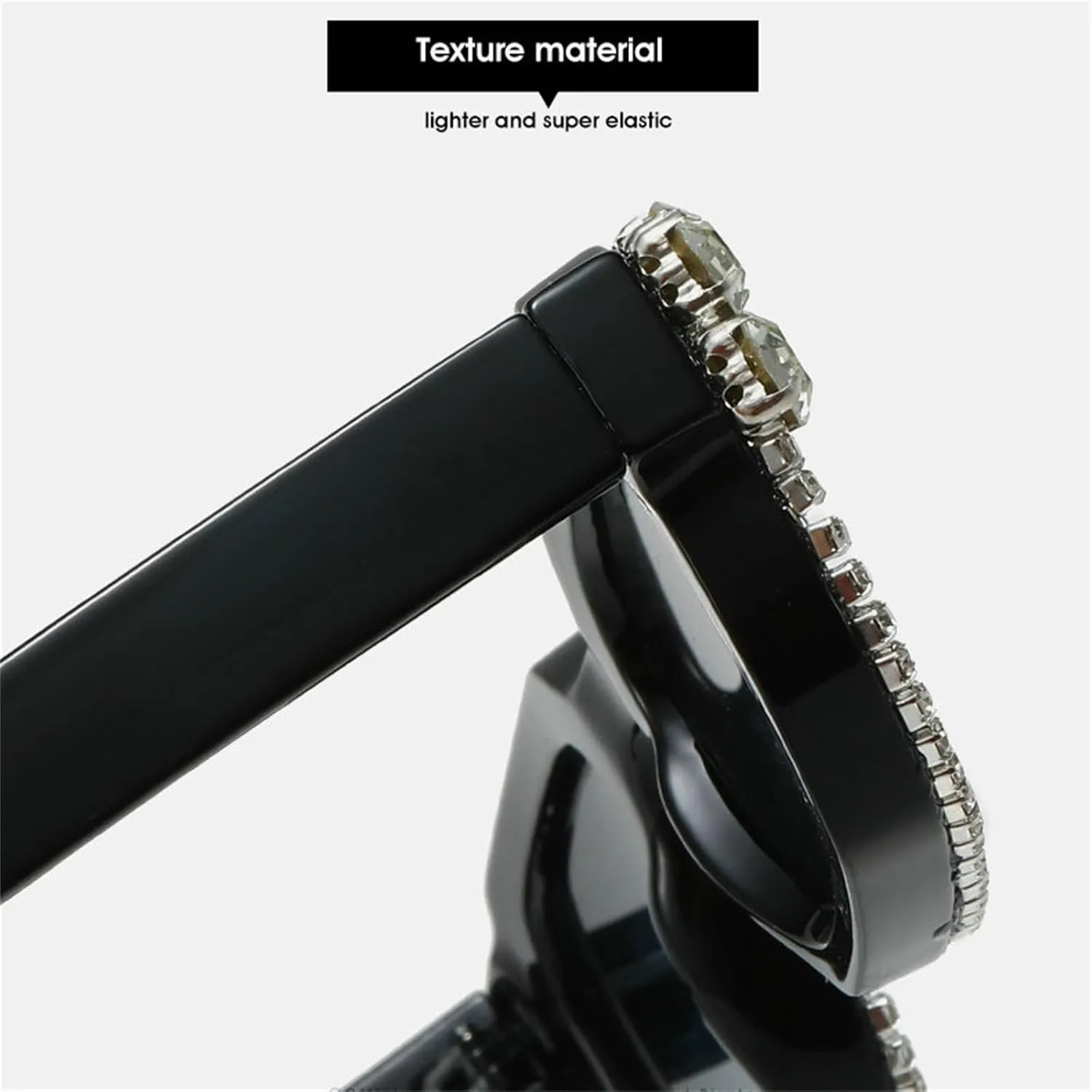 willochra Square Rhinestone Sunglasses for Women Luxury Sunglasses for Women Vintage Cat Eye Sunglasses UV400 Protection F27