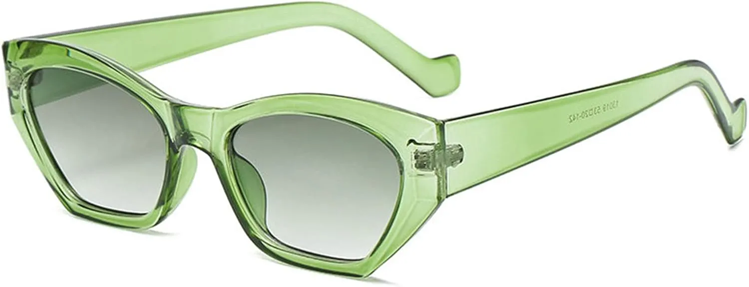 willochra Vintage Cat Eye Sunglasses Women 2025 Stylish Gradient Shades Trendy Luxury Fashion Square punk rivet Sun Glasses