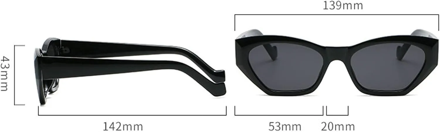 willochra Vintage Cat Eye Sunglasses Women 2025 Stylish Gradient Shades Trendy Luxury Fashion Square punk rivet Sun Glasses