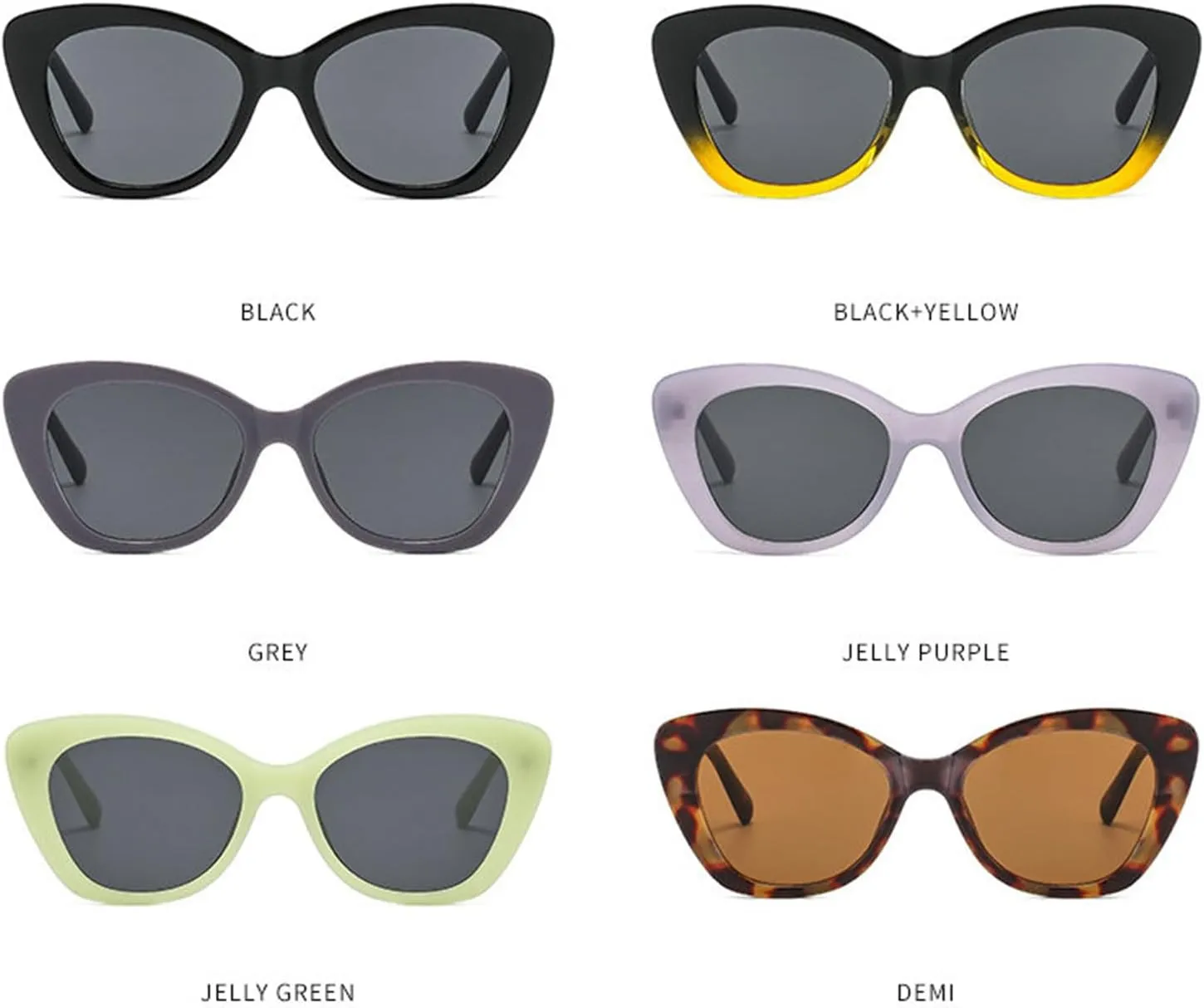 willochra Vintage Cat Eye Sunglasses Women 90s Oval Sun Glasses Female Retro Shades Fashion Gradient Sunglasses UV400