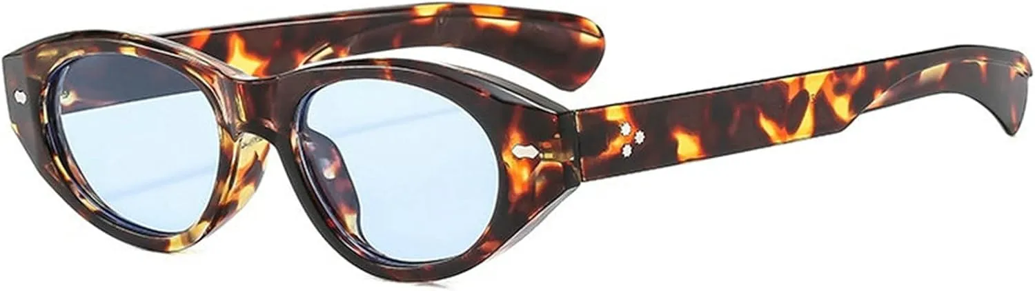 willochra Vintage Cat Eye Women Sunglasses Vintage Small Frame Oval rivet Sun Glasses For Men Luxury Travel Eyewear UV400