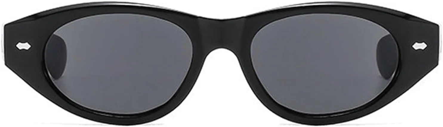 willochra Vintage Cat Eye Women Sunglasses Vintage Small Frame Oval rivet Sun Glasses For Men Luxury Travel Eyewear UV400