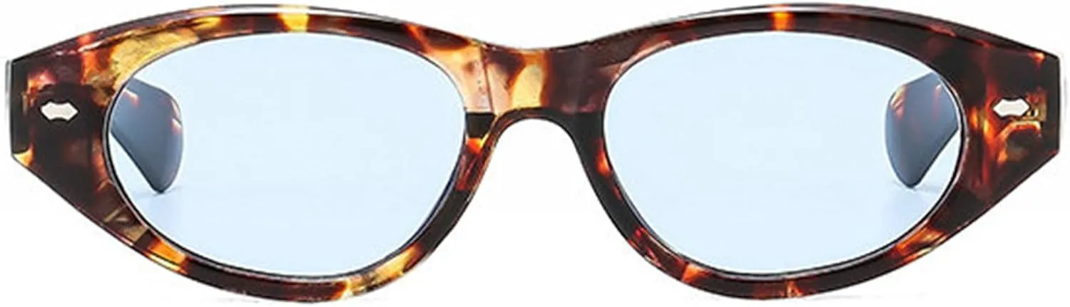 willochra Vintage Cat Eye Women Sunglasses Vintage Small Frame Oval rivet Sun Glasses For Men Luxury Travel Eyewear UV400