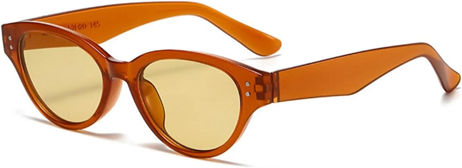willochra Vintage Cat Eye Women Sunglasses Vintage Small Frame Sun Glasses For Men Luxury Design Outdoor Oval Eyewear UV400