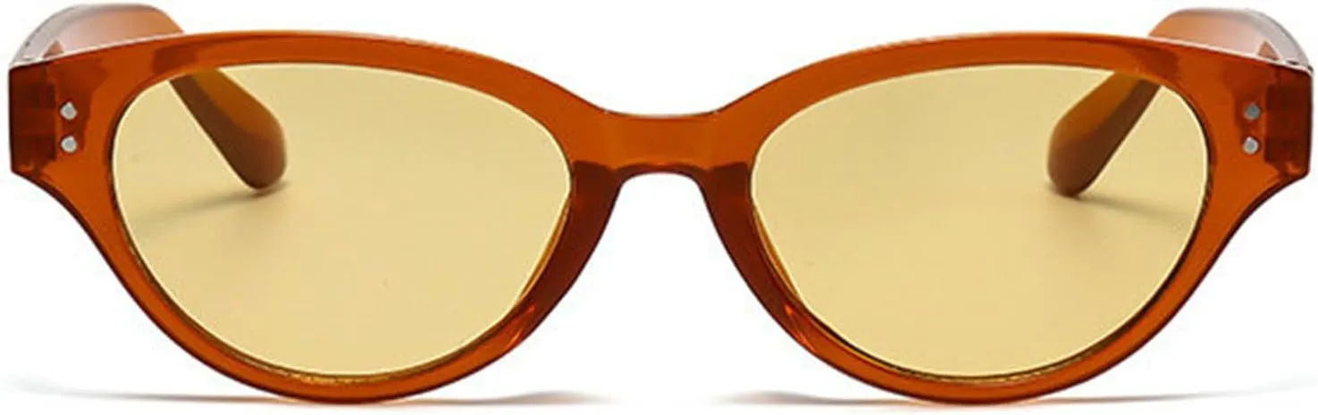 willochra Vintage Cat Eye Women Sunglasses Vintage Small Frame Sun Glasses For Men Luxury Design Outdoor Oval Eyewear UV400