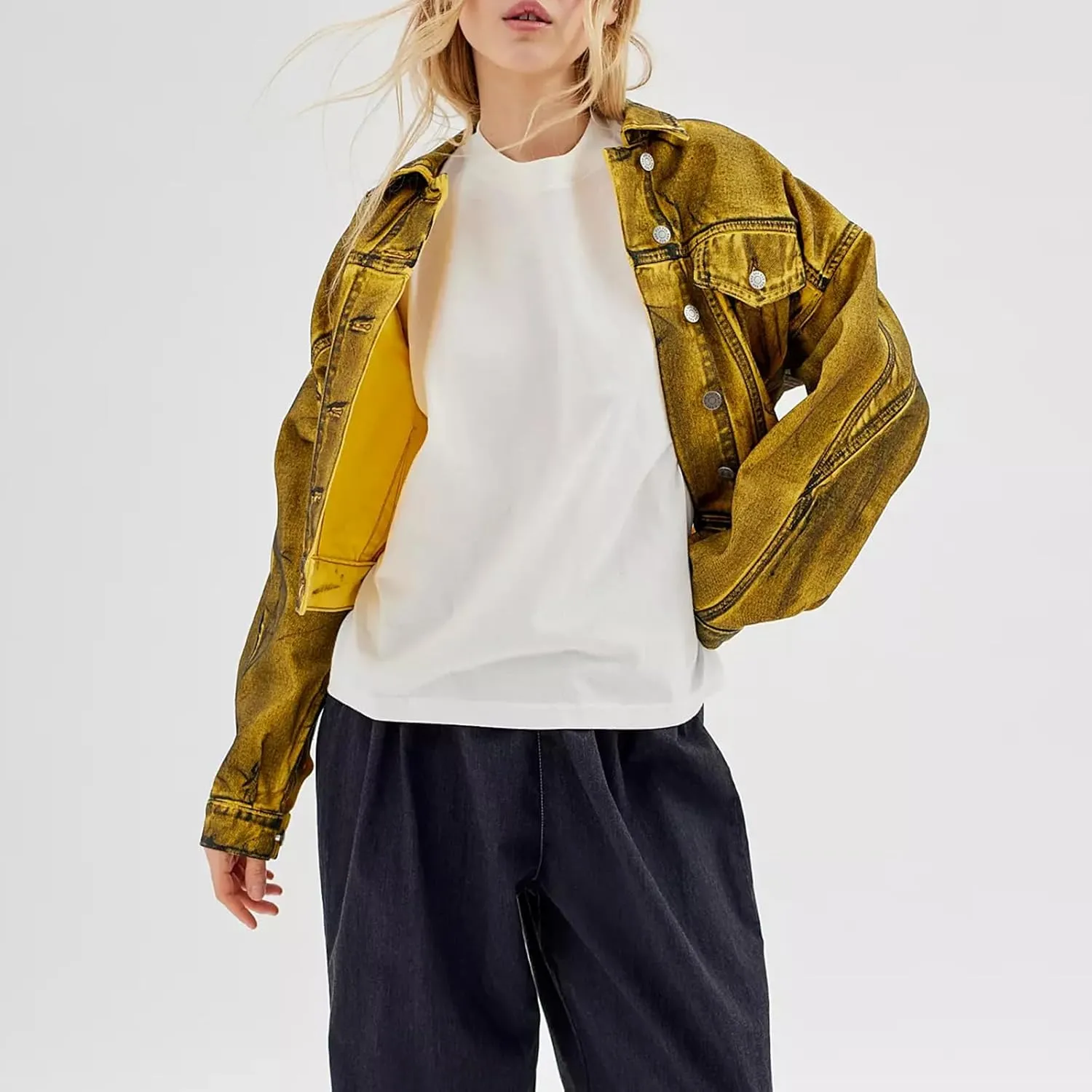Women Oversized Striped Color Block Short Sleeve Crew Neck T-Shirts Y2k Going Out Tops Aesthetic Streetwear Tees