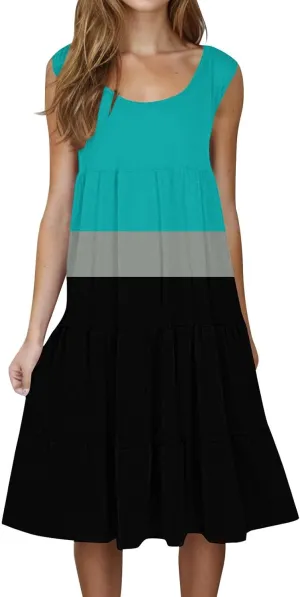 Women Summer Dresses Summer Dresses for Women Plus Size Beach Dress Casual Sundresses Sexy Sleeveless Dress Flowy