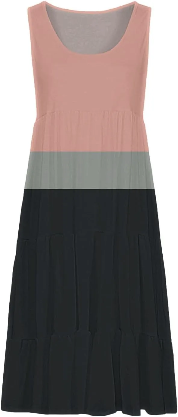 Women Summer Dresses Summer Dresses for Women Plus Size Beach Dress Casual Sundresses Sexy Sleeveless Dress Flowy
