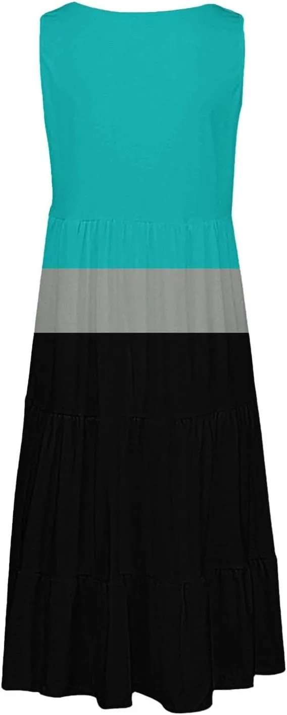 Women Summer Dresses Summer Dresses for Women Plus Size Beach Dress Casual Sundresses Sexy Sleeveless Dress Flowy