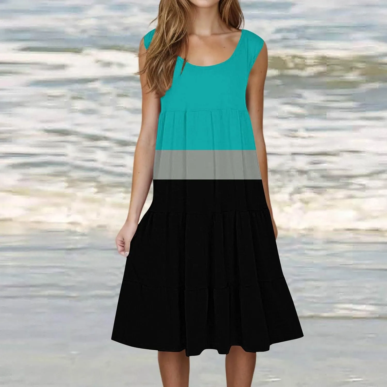 Women Summer Dresses Summer Dresses for Women Plus Size Beach Dress Casual Sundresses Sexy Sleeveless Dress Flowy