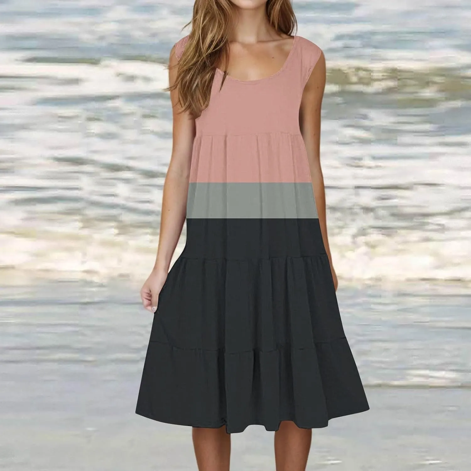 Women Summer Dresses Summer Dresses for Women Plus Size Beach Dress Casual Sundresses Sexy Sleeveless Dress Flowy