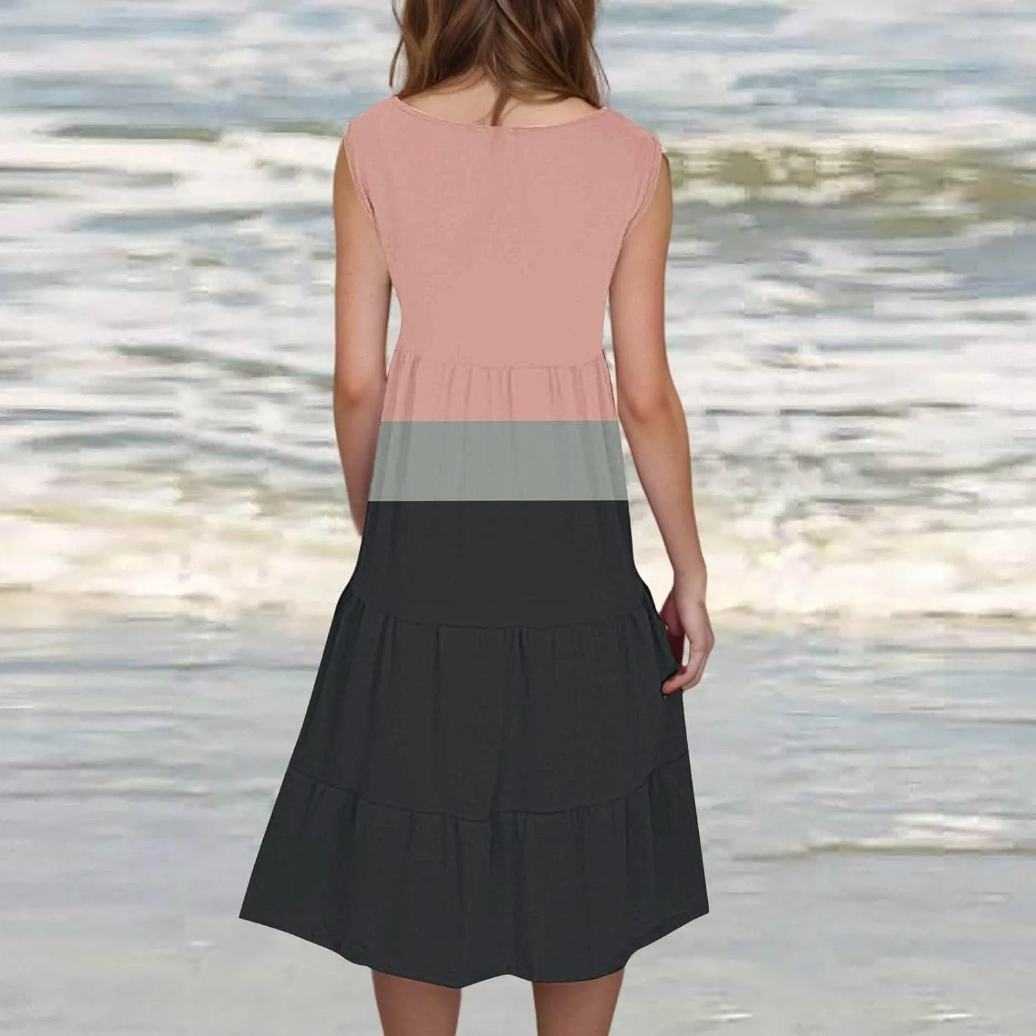 Women Summer Dresses Summer Dresses for Women Plus Size Beach Dress Casual Sundresses Sexy Sleeveless Dress Flowy