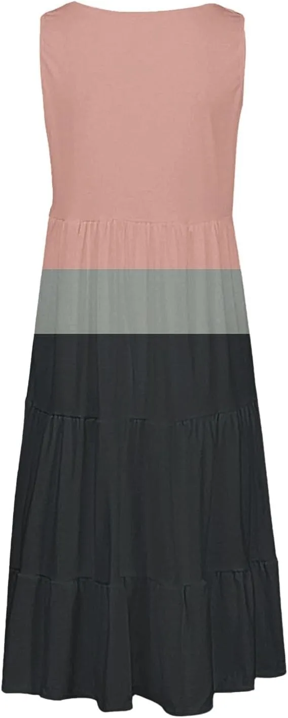 Women Summer Dresses Summer Dresses for Women Plus Size Beach Dress Casual Sundresses Sexy Sleeveless Dress Flowy