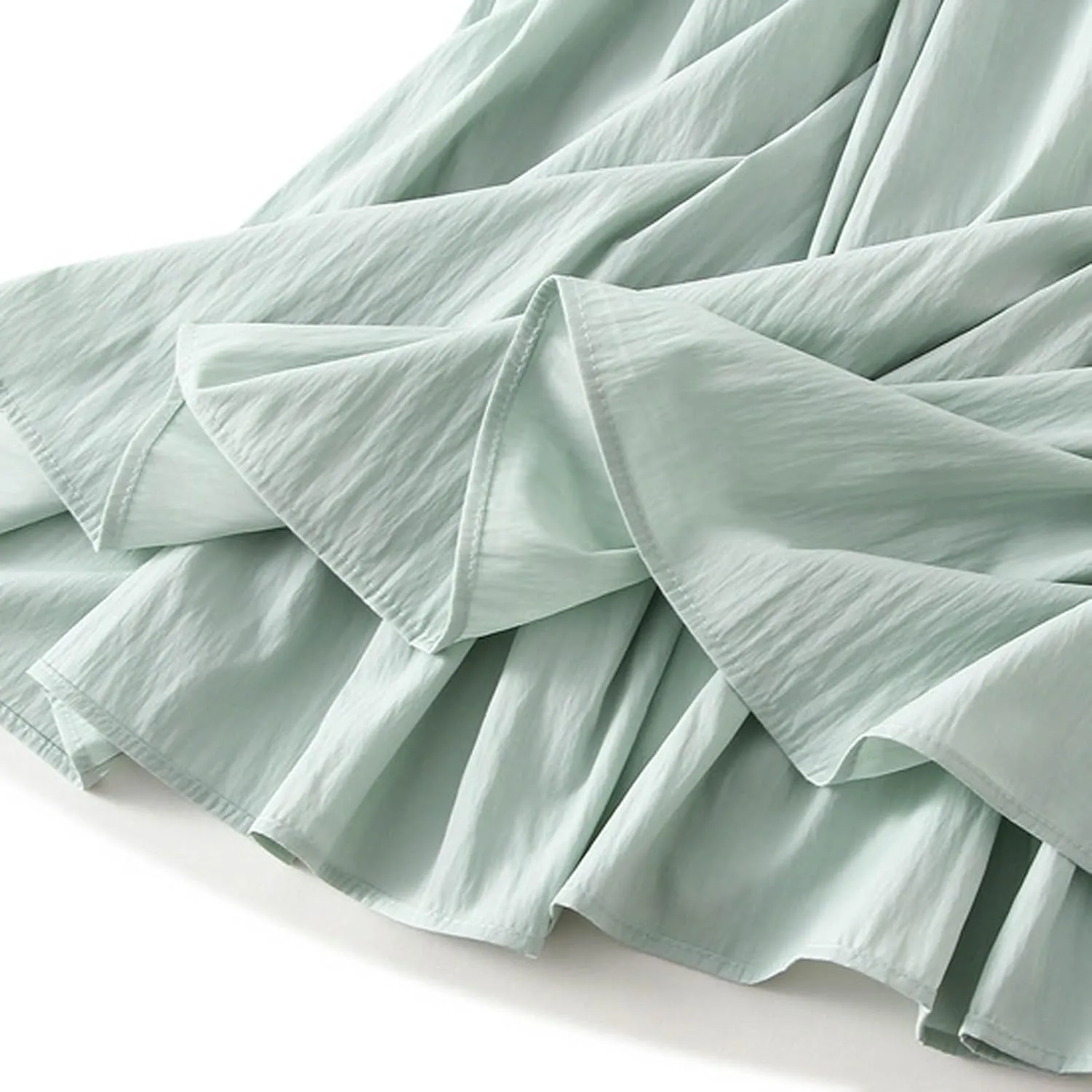 Women Summer Flowy Boho Maxi Skirt Trendy 2025 Drawstring Tiered A-Line Pleated Flowy Long Beach Skirt Elastic Waist