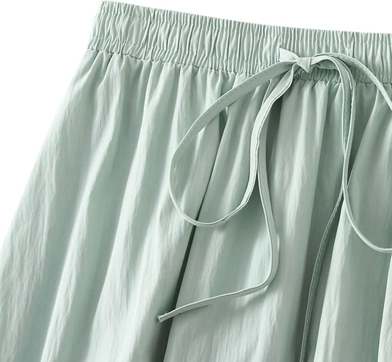 Women Summer Flowy Boho Maxi Skirt Trendy 2025 Drawstring Tiered A-Line Pleated Flowy Long Beach Skirt Elastic Waist