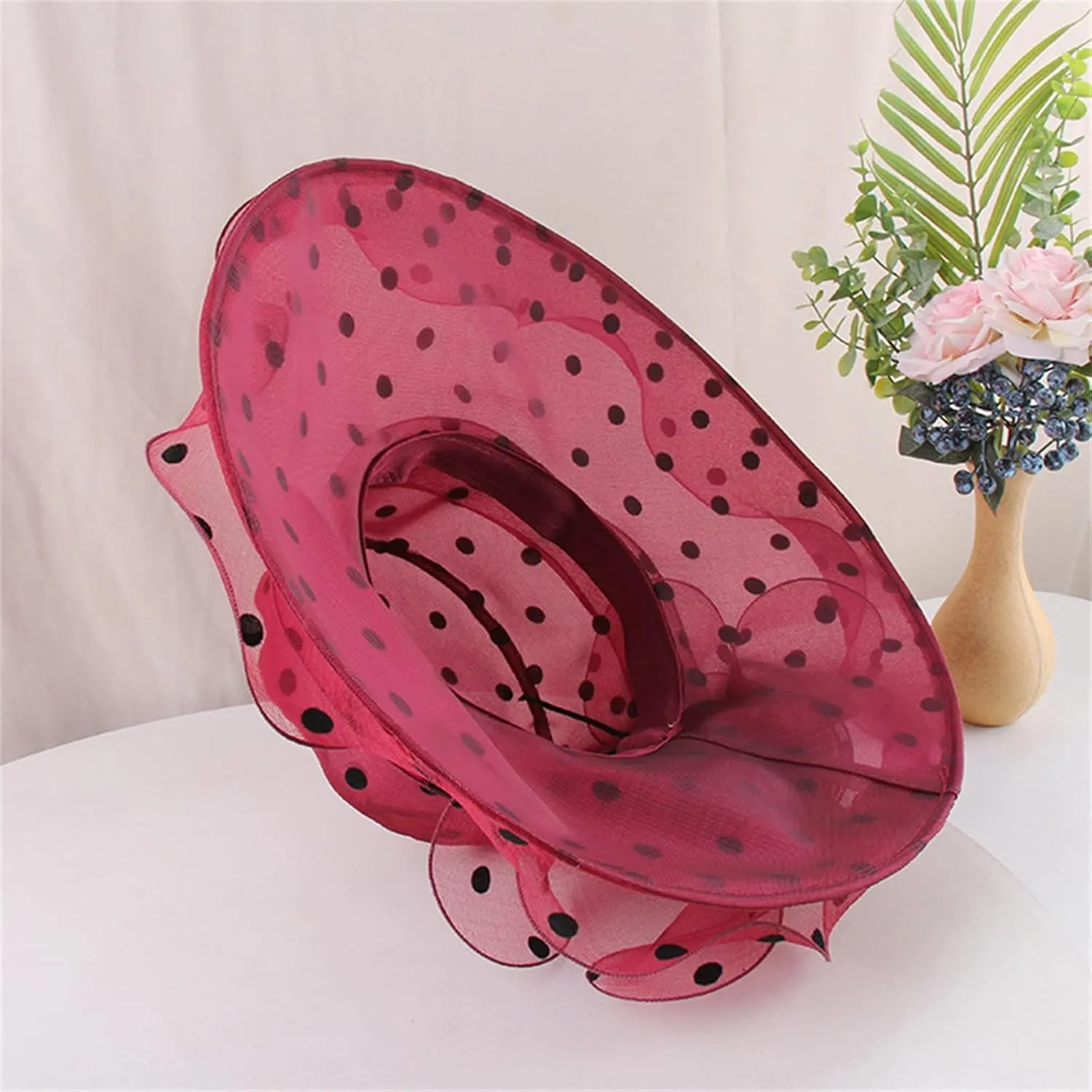Women Sun Hat Fascinators Bucket Bowler for Tea Party Bridal Wedding Church Dress