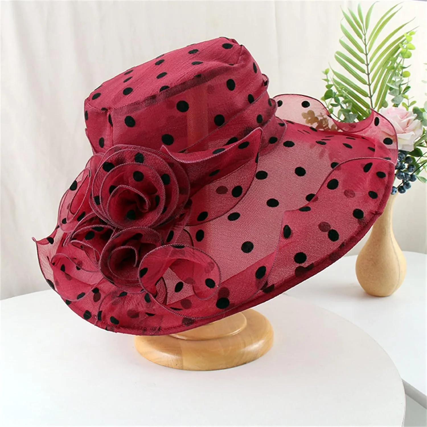 Women Sun Hat Fascinators Bucket Bowler for Tea Party Bridal Wedding Church Dress