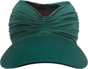 Women Wide Brim Sun Hats Ponytail Foldable Floppy Bucket Hat with Bowknot Empty Top Summer Visor Beach Holiday Hat