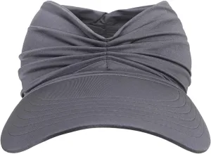 Women Wide Brim Sun Hats Ponytail Foldable Floppy Bucket Hat with Bowknot Empty Top Summer Visor Beach Holiday Hat