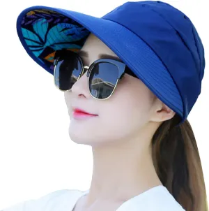 Women Wide Brim Sun Visor UV Protection Upf50  Hat Golf Visor Sport Sun Visor Hats Empty Top Baseball Cap