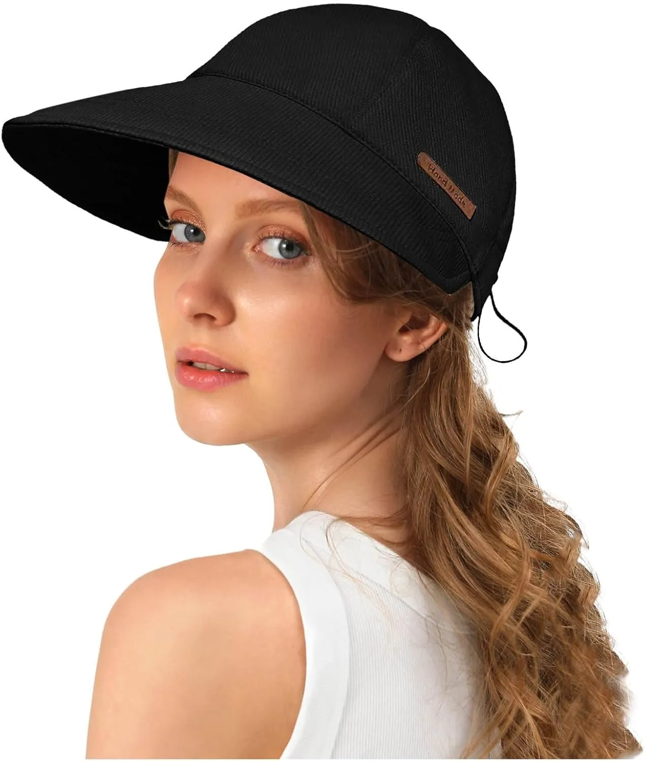 Womens Beach Sun Straw Hat Universal Cool Wide Brim Comfortable Comfort Fit Summer Hat Foldable Roll Up Cap