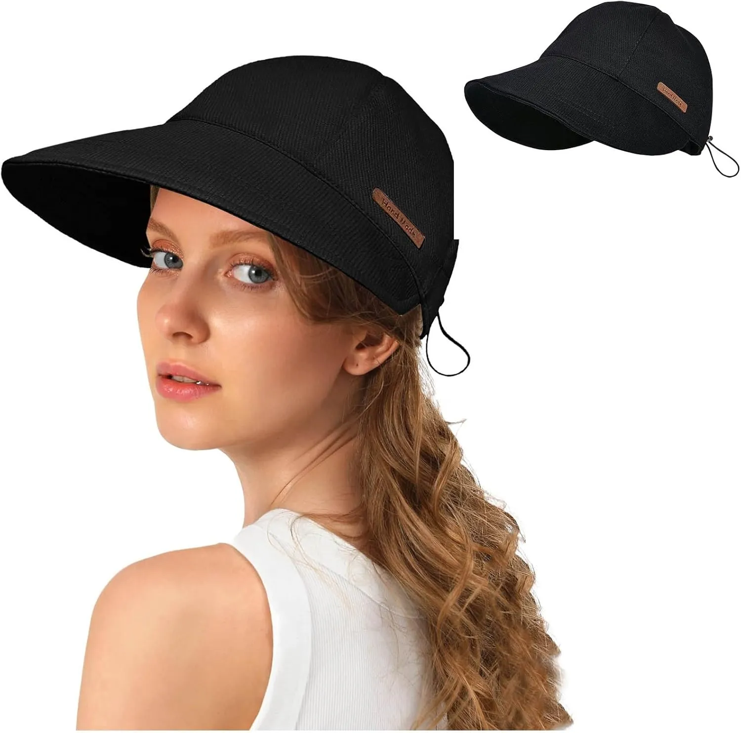 Womens Beach Sun Straw Hat Universal Cool Wide Brim Comfortable Comfort Fit Summer Hat Foldable Roll Up Cap