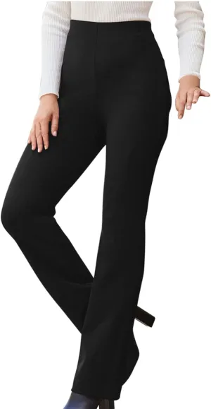 Womens Business Suit Pants Casual High Waisted Slim Fit Flare Pants Bell Bottom Long Lounge Wear to Work Pants