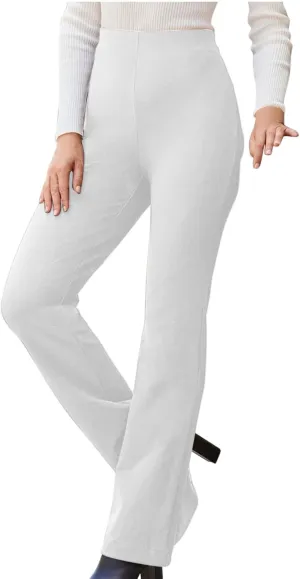 Womens Business Suit Pants Casual High Waisted Slim Fit Flare Pants Bell Bottom Long Lounge Wear to Work Pants