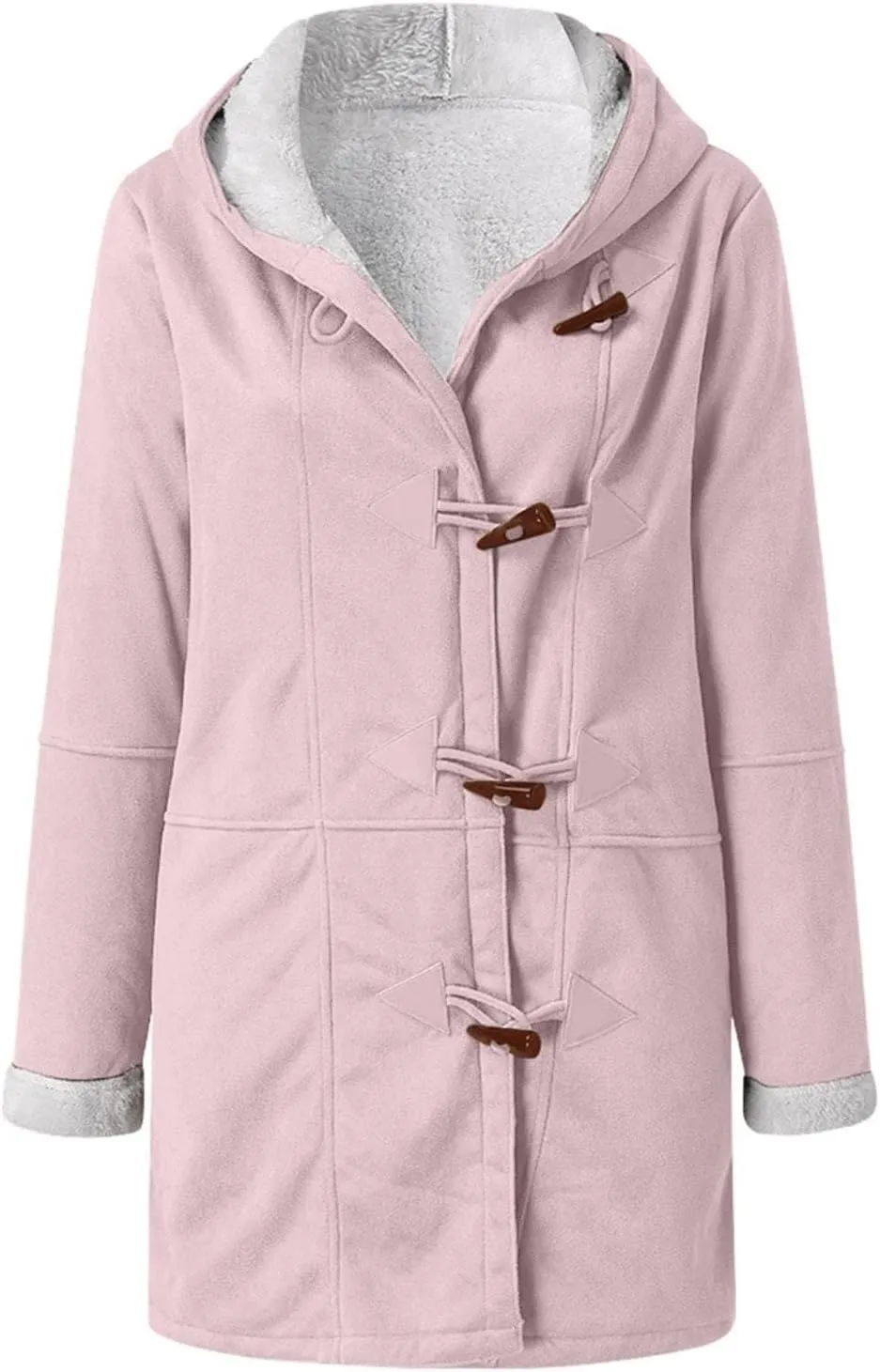 Womens Coats Plus Size Winter 2024 Warm Sherpa Fleece Lined Distressed Jackets Hooded Parka Faux Suede Pea Coat Outerwear
