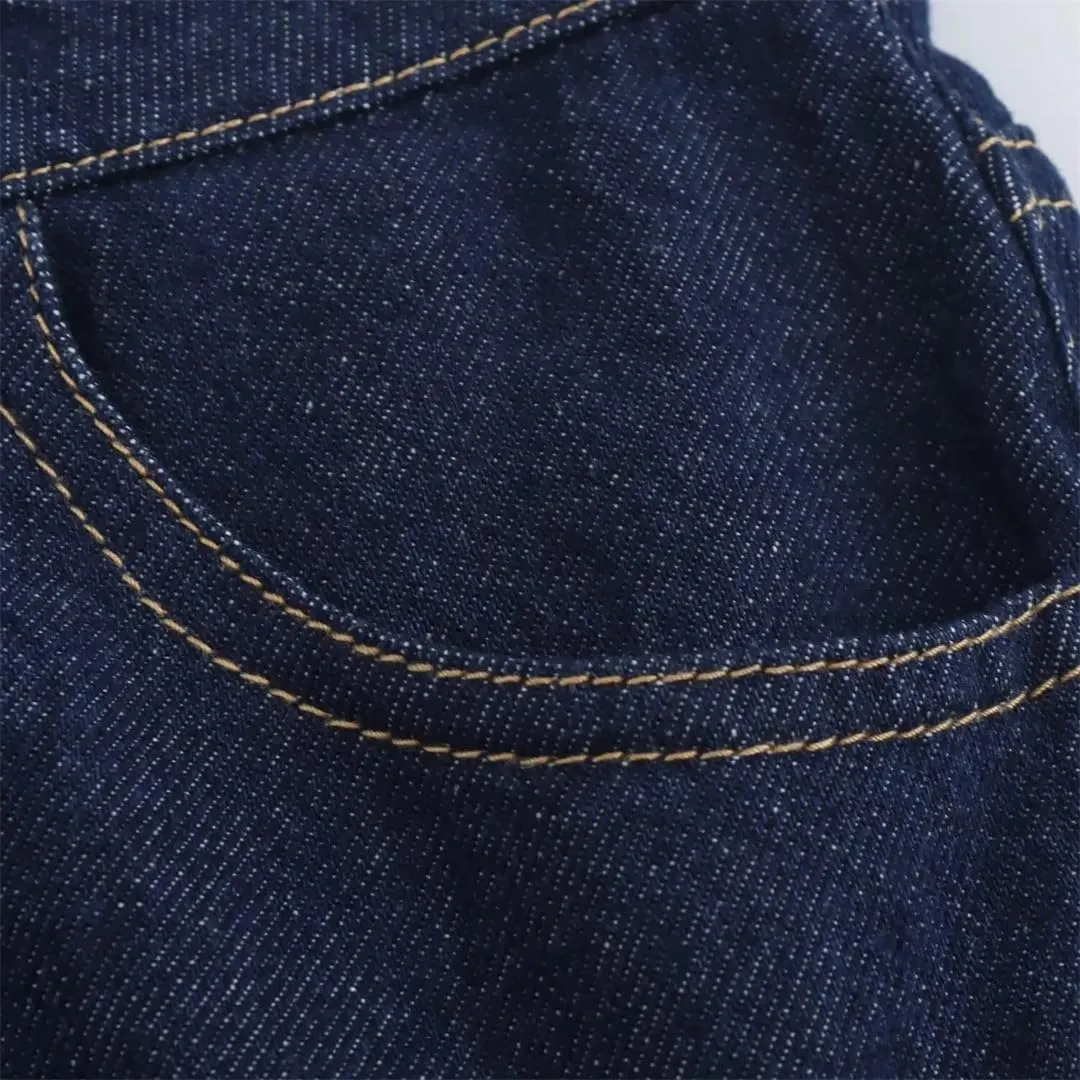 Women's Denim Mini and Street Style Embroidered Waist-Length Skirt