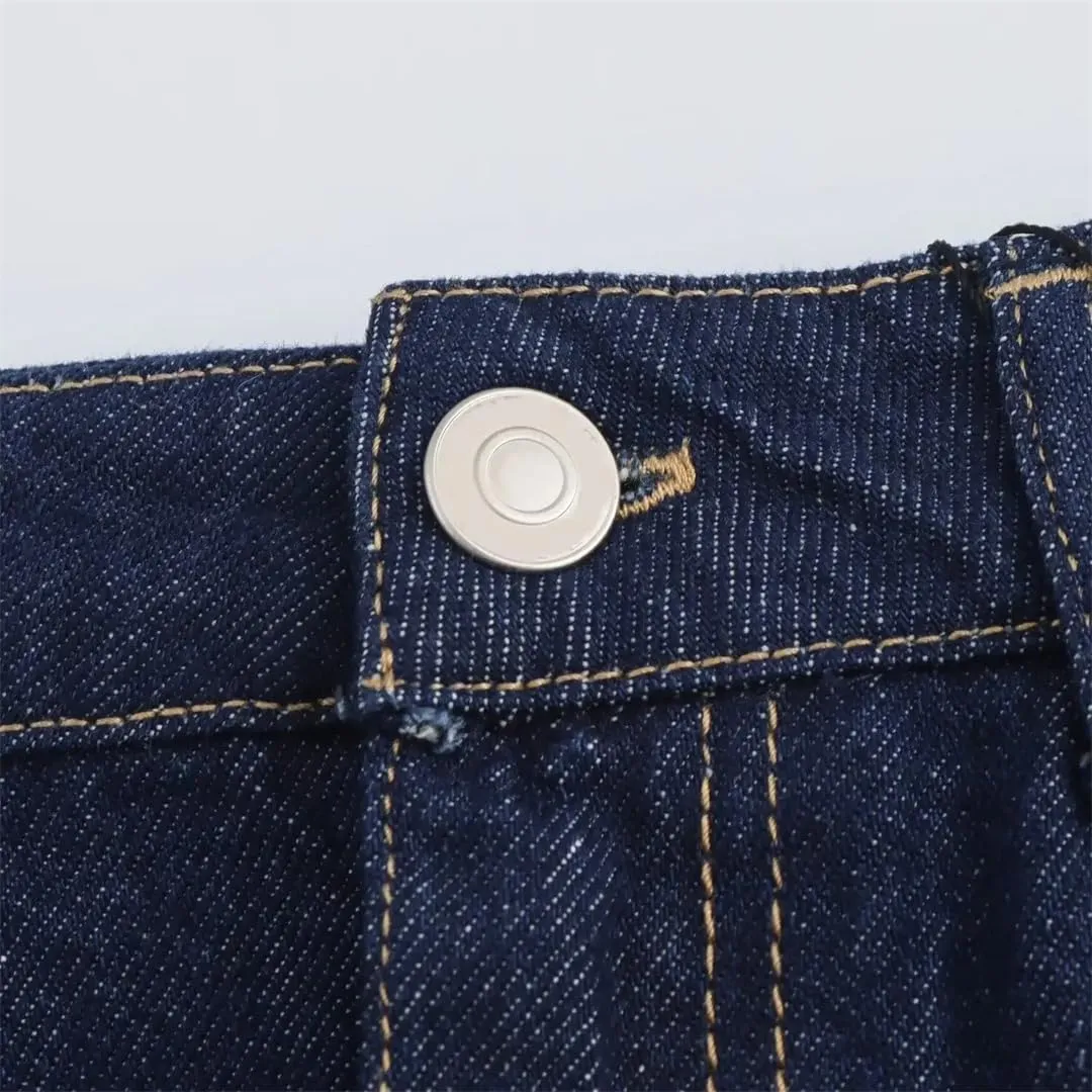 Women's Denim Mini and Street Style Embroidered Waist-Length Skirt