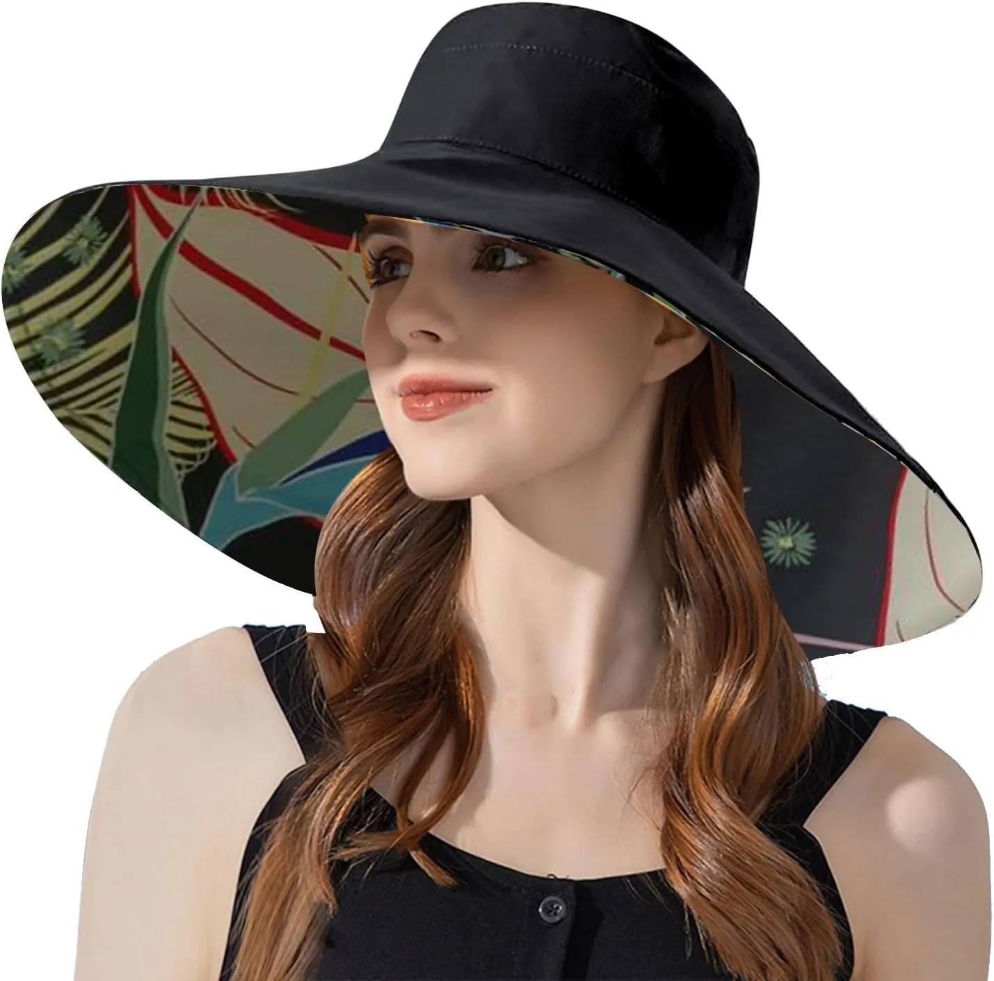 Women's Double Visor Hat with Extra Brim Sun Hat Sun Hat and Fisherman Hat Wide Hat