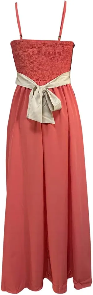 Women's Elegant Summer Dress High Waist Spaghetti Strap Sleeveless Sling Beach Summer Dresses 2025