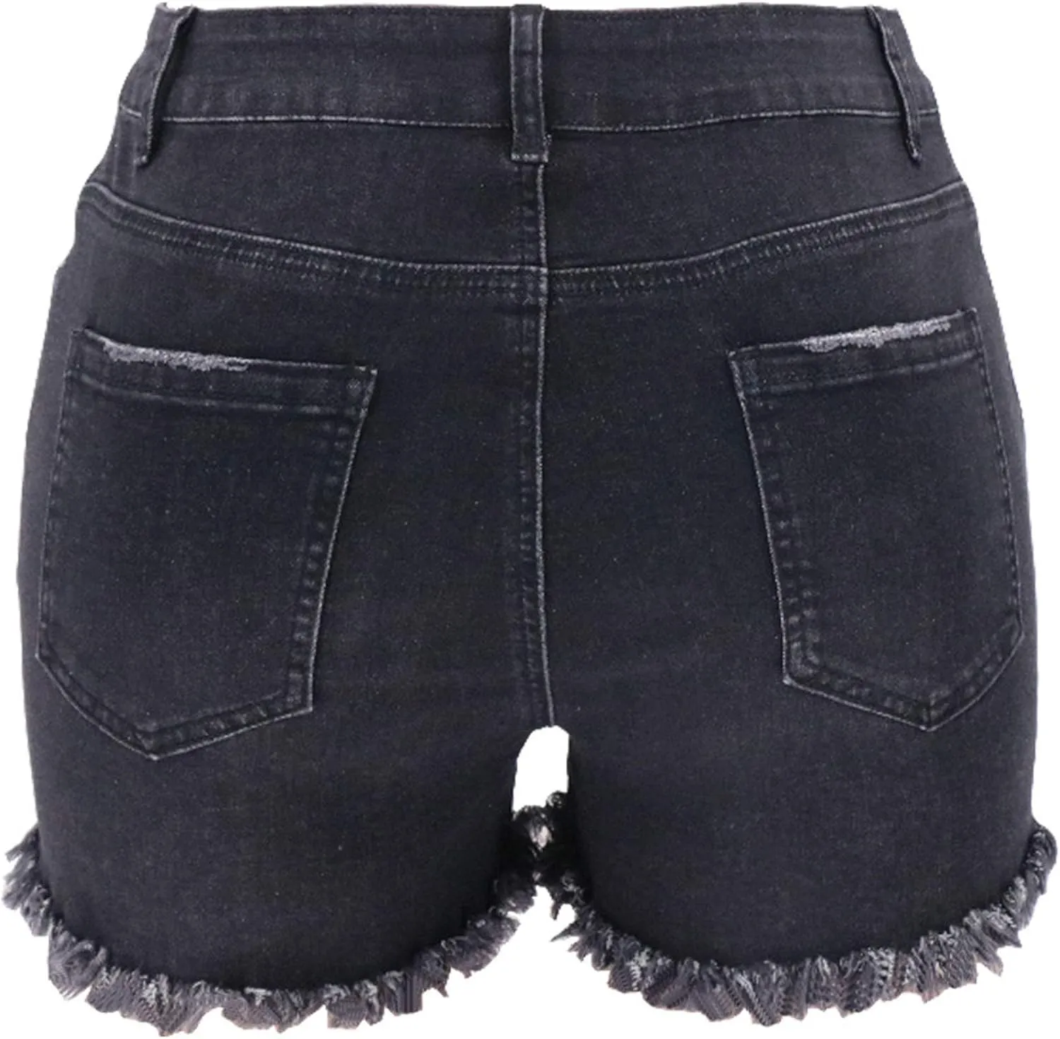 Womens High Waist Denim Jean Short Ripped Cut Off Stretchy Denim Hot Short Summer Jean Shorts