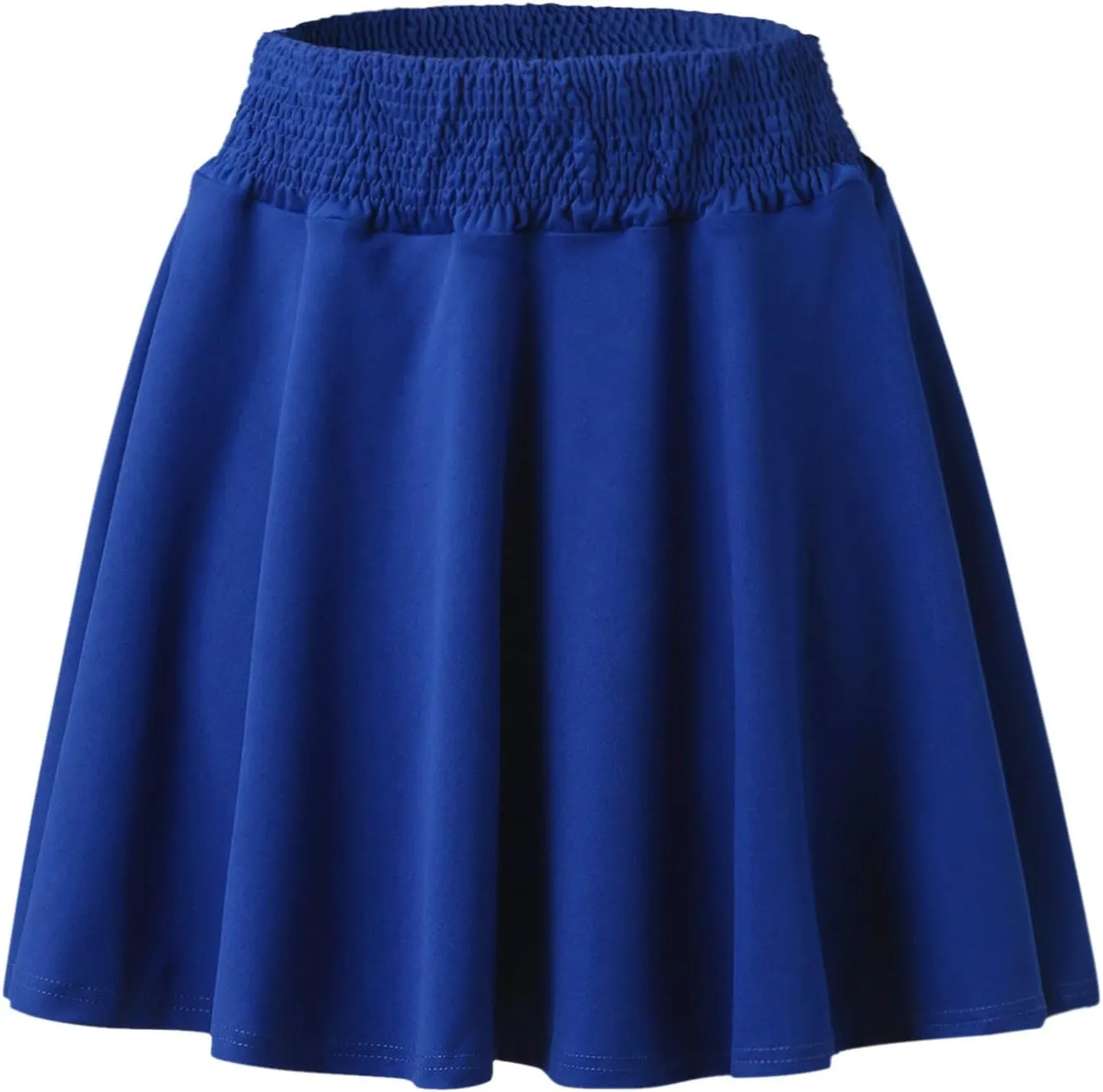 Womens Mini Skirts Womens Classic Daily Elegant Casual Solid Color Skirt Pleated Waist Design Casual Skirts for