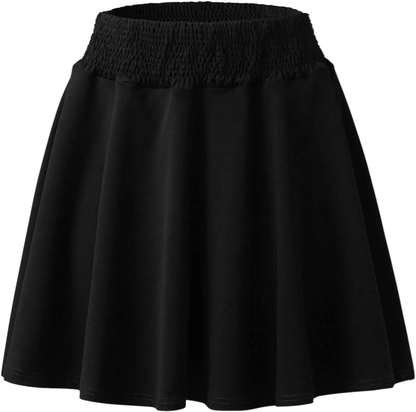 Womens Mini Skirts Womens Classic Daily Elegant Casual Solid Color Skirt Pleated Waist Design Casual Skirts for