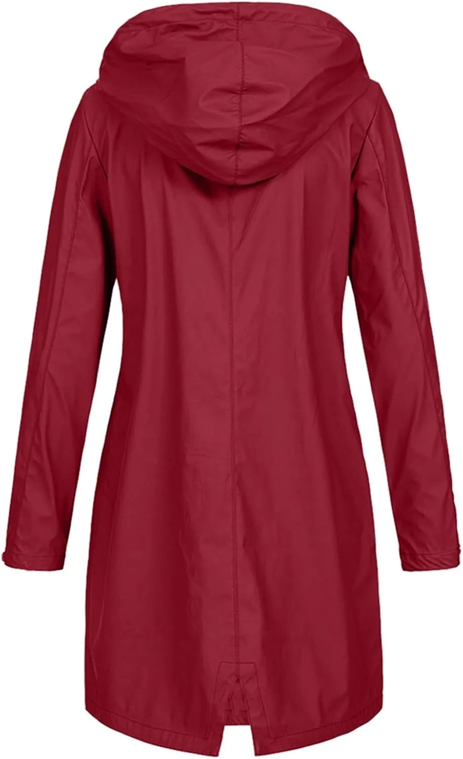 Womens Rain Jacket Solid Hooded Jacket Windproof Outdoor Coat Plus Women's Coat Water resistant Softshell Raincoat