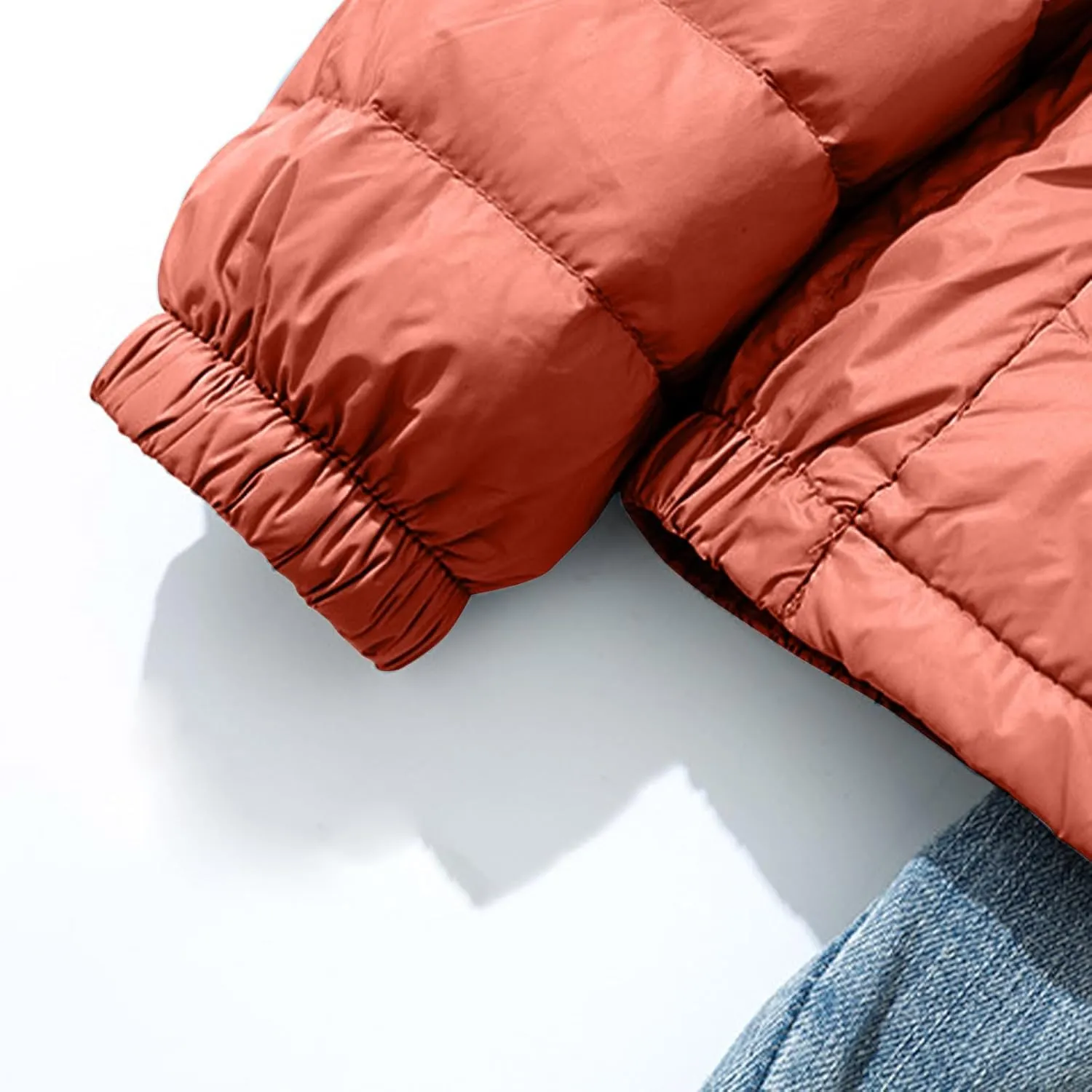 Women's Removable Hooded Down Jackets Plus Size Lightweight Packable Puffer Jackets Trendy Hooded Coat Outwear