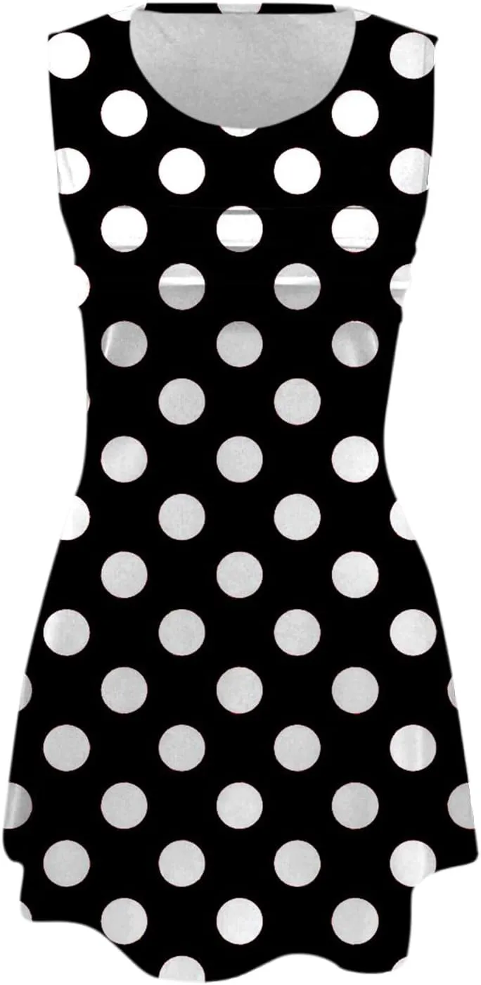 Womens Summer Dress Womens with Pockets Summer Casual Tank Dress Sleeveless Midi Beach Dress Cotton Knit Dresses